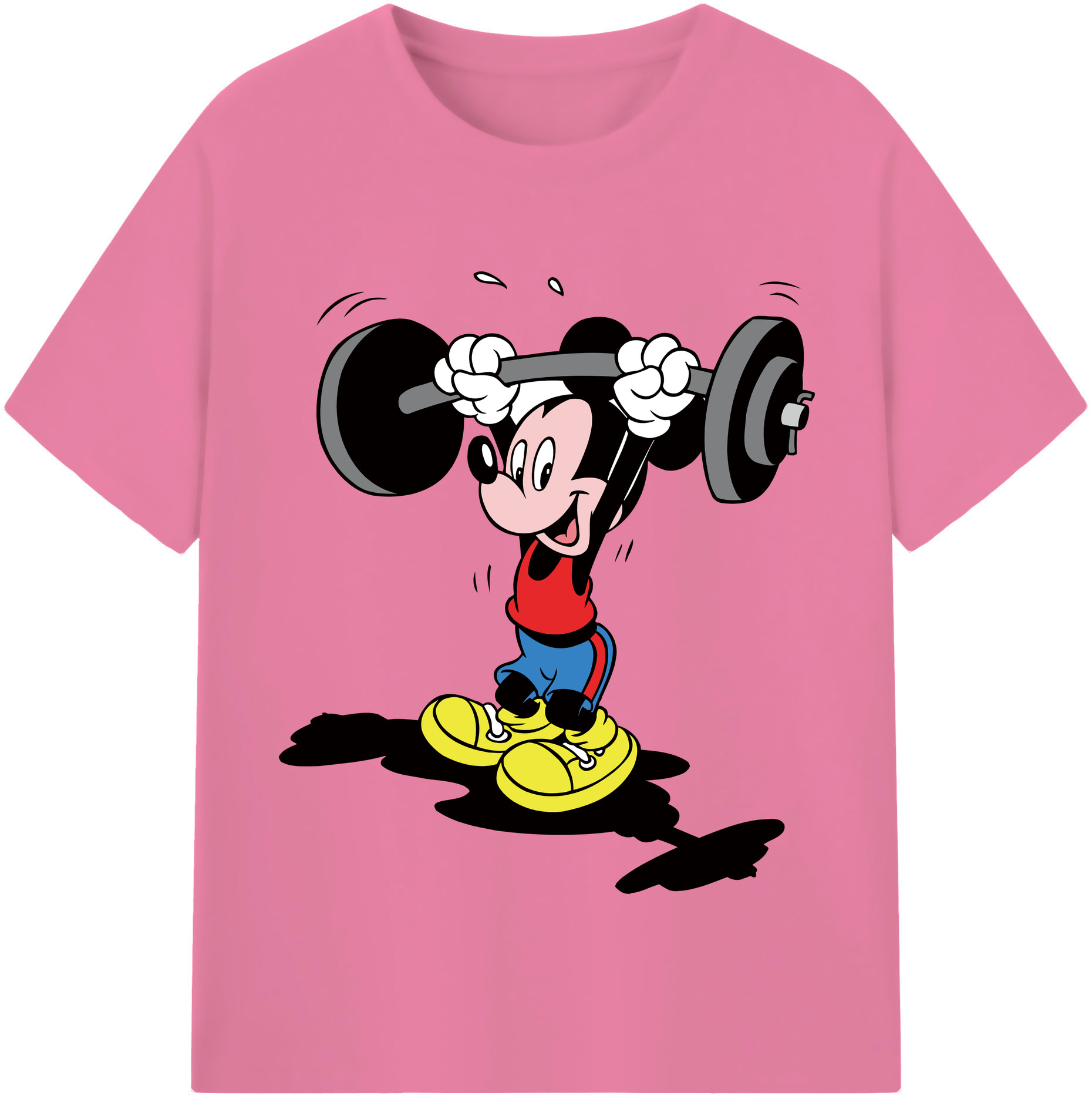 （画像用） ミッキーマウス Mickey Mouse 綿100％半袖Tシャツ（フロントプリント）